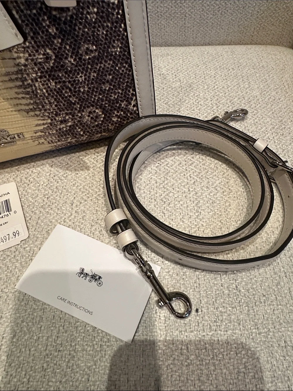 Coach satchel snakeskin